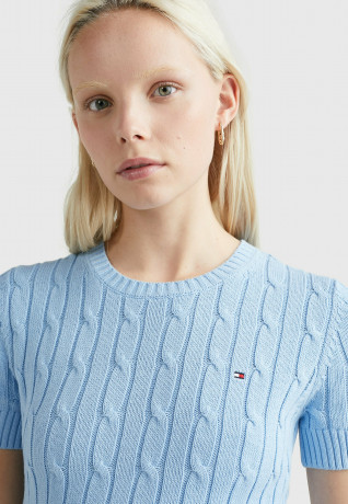 Tommy Hilfiger CABLE SHORT SLEEVE  Print T-shirt vessel blue CABLE SHORT SLEEVE Футболка с принтом сосуд синий