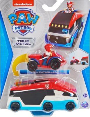 Spin Master Paw Patrol True Metal Team Fahrzeuge 2er Set mit Paw Patroller und Ryder im Quad Набор из 2 автомобилей Paw Patrol True Metal Team с Paw Patroller и Райдером в квадроцикле.