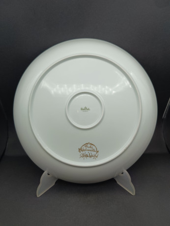 Тарелка сервировочная винтажная Rosenthal с рождественским декором, фарфор, 28 см, Германия, 1970-80гг.