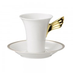 Rosenthal meets Versace Rosenthal Versace Ikarus Medaillon Meandre d?Or Kaffeetasse 2-tlg. 0,18 L Кофейная чашка Rosenthal Versace Ikarus M?daillon M?andre d&quot;Or, 2 шт. 0,18 л