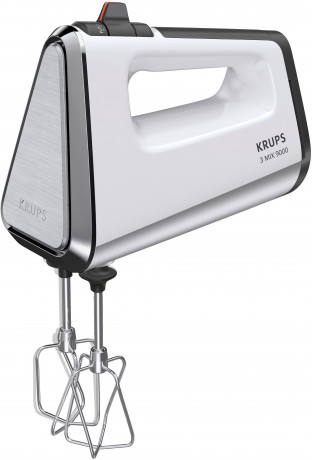 Krups Krups Handmixer GN9121 3, Mix 9000, 750 W, inkl. Schneebesen, Knethaken, Purierstab-Aufsatz, Messbecher Ручной миксер Krups GN9121 3, Mix 9000, 750 Вт, включая венчик, крюк для теста, насадку для ручного миксера, мерный стакан