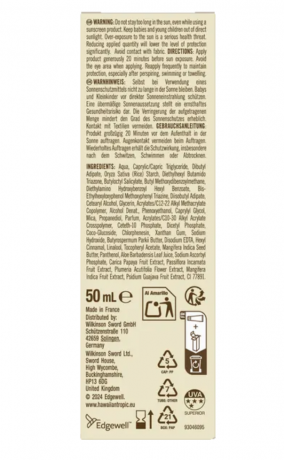 Hawaiian Tropic Glowing Protection Face Cream LSF50 , Солнцезащитный крем для лица SPF50 для сияния кожи, масло ши и витамин Е, Нежный тропический аромат, 50мл