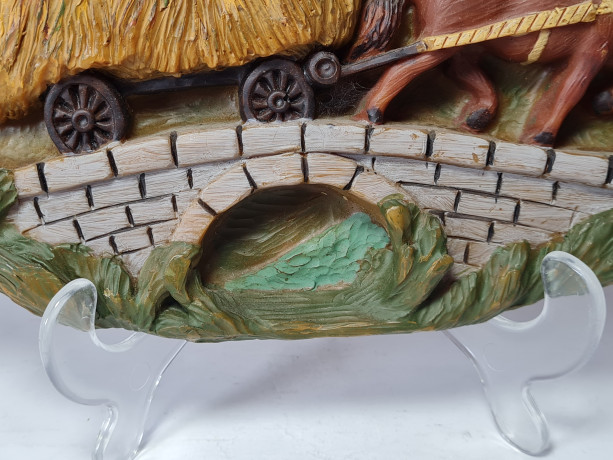Объемная картина "Телега с сеном", 21 x 22,5 x 2,5 см, Германия, 1960-70гг.