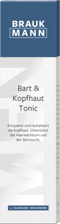 Braukmann Bart & Kopfhaut Tonic, 100 ml, Hildegard Braukmann тоник для бороды и кожи головы для нормальной и обезвоженной кожи, для мужчин, 100 мл