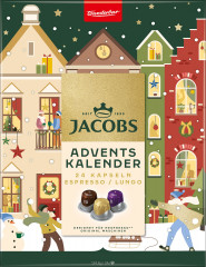 Jacobs Kaffeekapseln Adventskalender 2026 124.8 g, Jacobs кофейный адвент-календарь 2026 с капсулами для Nespresso Original, 24 порции, 124,8 г