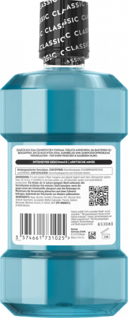 Listerine Mundspuelung Cool Mint Classic Intensiv, 500 ml, Listerine ополаскиватель для полости рта Cool Mint Intensiv с интенсивным мятным вкусом, 500 мл