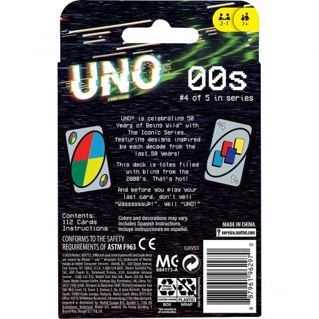 Mattel Mattel Games UNO Iconic Series 2000s Jubilaumsedition Mattel Games UNO Iconic Series