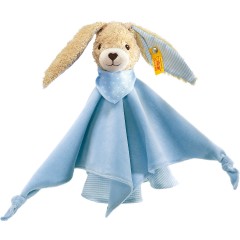 Steiff Hoppel Hase Schmusetuch 28 blau Салфетка для обнимания кролика Hoppel 28 синяя
