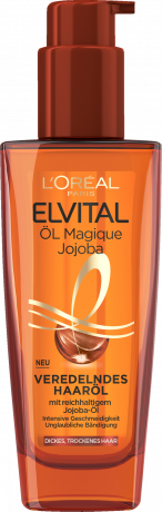 L'Oreal Paris Elvital Oel-Kur Magique Jojoba Haaroel, 100 ml, Ухаживающее масло с жожоба для густых и очень сухих волос, гладкость, мягкость и блеск, 100 мл