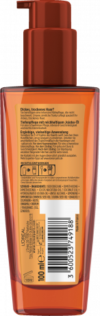 L'Oreal Paris Elvital Oel-Kur Magique Jojoba Haaroel, 100 ml, Ухаживающее масло с жожоба для густых и очень сухих волос, гладкость, мягкость и блеск, 100 мл