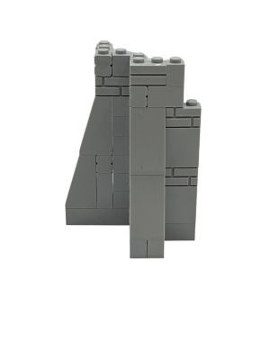 LEGO Lego MOC Mittelalter Mauer Ritter Burg Eckteil - grau  - 34 Teile - neu Угловая часть Lego MOC Medieval Wall Knight Castle - серая - 34 детали - новая