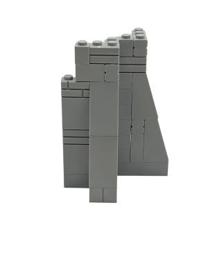 LEGO Lego MOC Mittelalter Mauer Ritter Burg Eckteil - grau  - 34 Teile - neu Угловая часть Lego MOC Medieval Wall Knight Castle - серая - 34 детали - новая