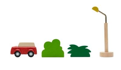 PLANTOYS Planworld Strassensystem aus Holz Autospielesets Дорожная система Planworld из деревянных автомобильных наборов