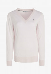 Tommy Hilfiger FLAG V-NECK  Jumper pastel pink ФЛАГ V-ОБРАЗНЫЙ ВЫРЕЗ джемперы пастельно-розовый