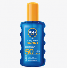 Nivea UV Dry Protect Sport Transparentes Spray LSF 50  UV Dry Protect Sport Прозрачный спрей SPF 50