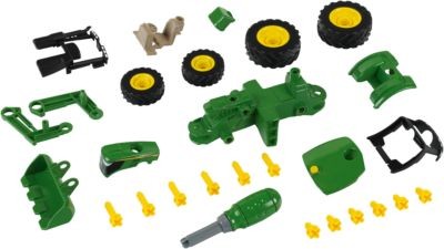 klein klein John Deere Traktor mit Frontlader und Gewicht небольшой трактор John Deere с фронтальным погрузчиком и грузом