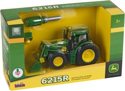 klein klein John Deere Traktor mit Frontlader und Gewicht небольшой трактор John Deere с фронтальным погрузчиком и грузом