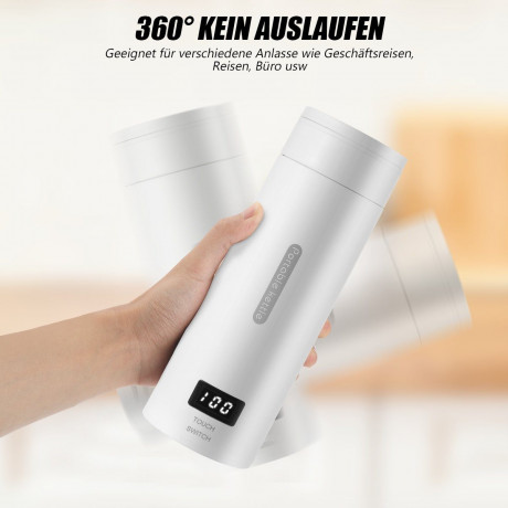 oyajia oyajia Reise-Wasserkocher 300W Reise-Elektrisch-Wasserkocher, 500 ml Tragbarer Mini-Heizbecher, 3 in 1 Mini-Thermobecher 304 Edelstahl-Liner, 230V Teekanne-Heizbecher Дорожный чайник oyajia Дорожный электрический чайник 300 Вт, портативная мини-на