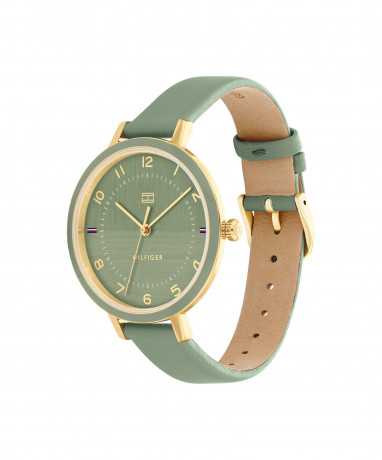 Tommy Hilfiger GP CASE ENAMEL BEZEL  DIAL WITH GP ACCENTS Watch green GP CASE ЭМАЛЬНЫЙ БЕЗЕЛЬ ЦИФЕРБЛАТ С АКЦЕНТАМИ GP Часы зеленый