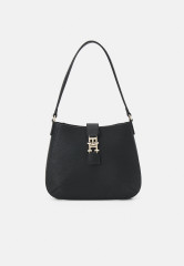 Tommy Hilfiger PLUSH SHOULDER BAG Handbag black ПЛЮШЕВАЯ СУМКА НА ПЛЕЧО сумочка черный