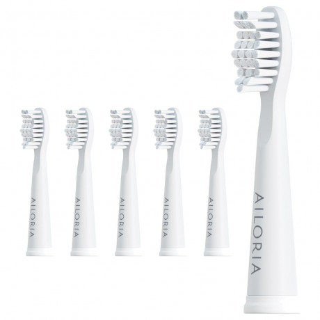 Ailoria Ersatzburstenkopfe Weiss 6er Set 1 Stk. Сменные насадки белого цвета, набор из 6 шт.