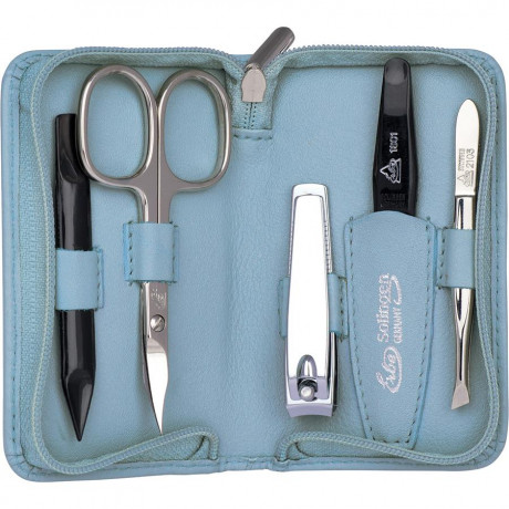 ERBE Manicure Etui, 5-teilig, Meerblau  Маникюрный набор, 5 предметов, цвет морской волны