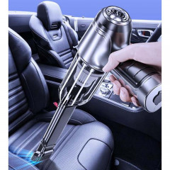 TUABUR TUABUR Akku-Handstaubsauger Wiederaufladbarer multifunktionaler kabelloser Autostaubsauger, 9000-Pa-Staubsauger, ausgestattet mit 2 * 2000-mA-Batterien, 3-in-1-Multifunktions-Handstaubsauger, Geeignet fur Autos, Wohnungen und Buros grau Беспроводно