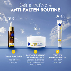 NIVEA Q10 Anti-Falten Porenverfeinerung Extra leichte Tagespflege, 50 ml, Нивеа дневной крем SPF 15 коэнзим Q10, алоэ вера, креатин против морщин 50 мл
