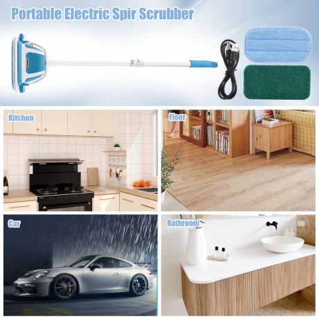 SEEZSSA SEEZSSA Akku-Wischmopp Automatische Multifunktions-Reinigungsmaschine fur den Haushalt, elektrischer Multifunktionsmopp Fenster- und Tischreinigung SEEZSSA Беспроводная швабра Автоматическая многофункциональная бытовая чистящая машина, электричес