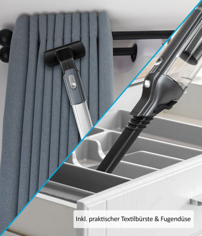 Genius Genius Akku-Handstaubsauger INVICTUS ONE 3.0e Deluxe-Set 22-tlg. Bodenstaubsauger Kabellos, 120,00 W, beutellos HEPA Filter fur Auto Zuhause, 15000 Pa LED Licht Ladestation Soft Textilburste fur Teppich Tierhaar Беспроводной ручной пылесос Genius