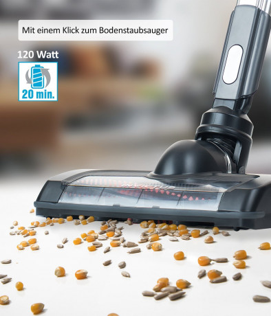 Genius Genius Akku-Handstaubsauger INVICTUS ONE 3.0e Deluxe-Set 22-tlg. Bodenstaubsauger Kabellos, 120,00 W, beutellos HEPA Filter fur Auto Zuhause, 15000 Pa LED Licht Ladestation Soft Textilburste fur Teppich Tierhaar Беспроводной ручной пылесос Genius