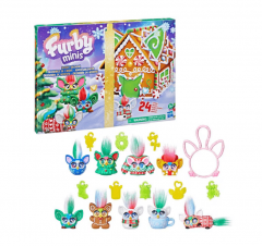 Hasbro Furby Minis Adventskalender 2026, 24 Ueberraschungen, Hasbro Furby Minis Адвент-календарь 2026 с мини-фигурками и аксессуарами, 24 сюрприза