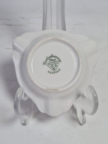 Пепельница винтажная Plankenhammer Floss Bavaria "Пейзаж в Нуддернбергене", фарфор, 8,5 x 1,5 см, Германия, 1960-70гг.