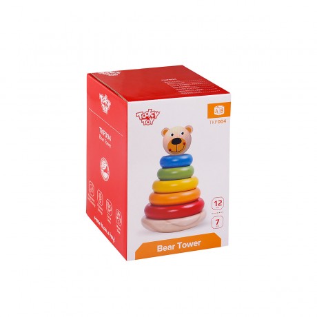 Tooky Toy Kinder Stapelturm TKF004 Bar Stapelspielzeug Детская башня для штабелирования TKF004 Игрушка для штабелирования бара