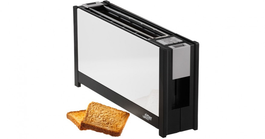 ritter ritter Langschlitz-Toaster volcano 5 weiss/schwarz, 950 Watt, fur 2 Scheiben Toast weiss/schwarz Тостер Ritter Volcano 5 с длинными слотами, белый/черный, 950 Вт, на 2 ломтика тостов
