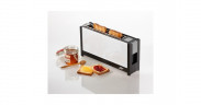 ritter ritter Langschlitz-Toaster volcano 5 weiss/schwarz, 950 Watt, fur 2 Scheiben Toast weiss/schwarz Тостер Ritter Volcano 5 с длинными слотами, белый/черный, 950 Вт, на 2 ломтика тостов