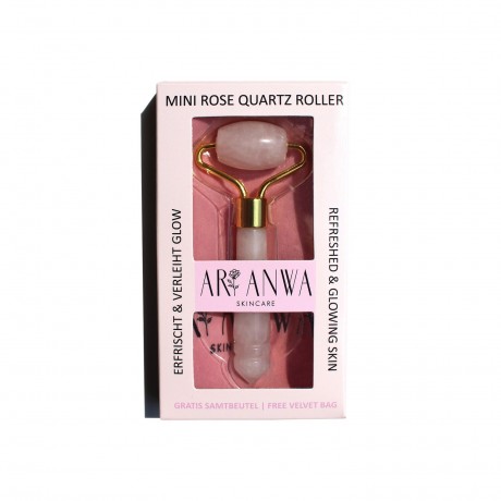 ARI ANWA Skincare Mini Rosenquarz Roller  Мини-роллер из розового кварца