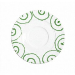 Gmundner Keramik Gmundner Keramik Grungeflammt Kaffee-Untertasse Gourmet d: 16 cm Gmundner Ceramics Кофейное блюдце с зеленым пламенем Gourmet d: 16 см