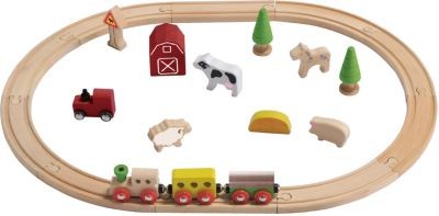 EverEarth Holz-Eisenbahn-Set Bauernhof Фермерский деревянный поезд