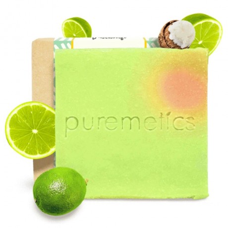 puremetics Straffende Dusch-Seife Sheabutter Limette Укрепляющее мыло для душа с маслом ши и лаймом