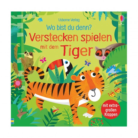 Usborne Verlag Wo bist du denn? Verstecken spielen mit dem Tiger Где ты? Играй в прятки с тигром
