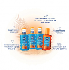 NIVEA SUN Sonnenspray Schutz &amp; Bräune LSF 30, Солнцезащитный спрей для защиты от загара SPF 30, 200 мл