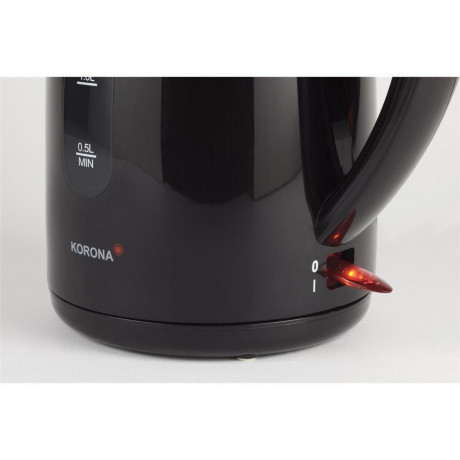 KORONA KORONA Wasserkocher 20130, Schwarz 1,7 Liter 2200W 360° Basisstation kabellos Чайник KORONA 20130, черный, 1,7 л, 2200 Вт, базовая станция 360°, беспроводная