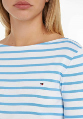Tommy Hilfiger SLIM CODY STP B-NK 3/4SLV Long sleeved top bleu  SLIM CODY STP B-NK 3/4SLV Топ с длинными рукавами синий
