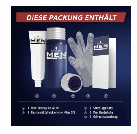 Schwarzkopf Professional Men Perfect Tonungs-Gel 70 Natural Dark Brown 2stk Краска против седых волос-Гель Natur Темно-коричневый 70, 2 штуки