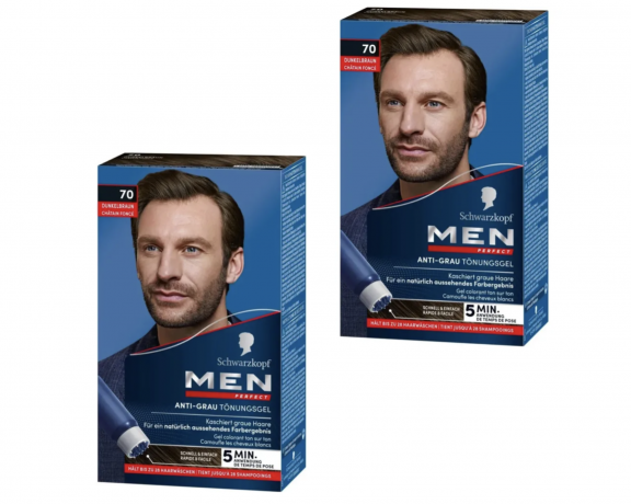 Schwarzkopf Professional Men Perfect Tonungs-Gel 70 Natural Dark Brown 2stk Краска против седых волос-Гель Natur Темно-коричневый 70, 2 штуки
