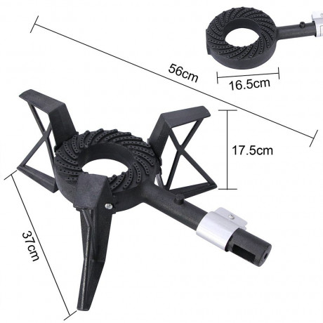 Mucola Mucola Gaskocher Hockerkocher 3 Bein Gaskocher Gasbrenner Campingkocher Gusseisen Stahl, (Premium-Gaskocher), regulierbar Газовая плита Mucola, табурет, плита, газовая плита на 3 ножках, газовая горелка, походная плита, чугунная сталь, (газовая пл