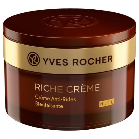 Yves Rocher Riche Creme Antifalten Verwohn-Nachtpflege  Насыщенный крем против морщин комфортный ночной уход