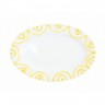 Gmundner Keramik Gmundner Keramik Gelbgeflammt Platte oval mit Fahne Gourmet 21x14x2,1 cm Gmundner керамическая желтая пламенная овальная тарелка с флажком для гурманов 21x14x2,1 см