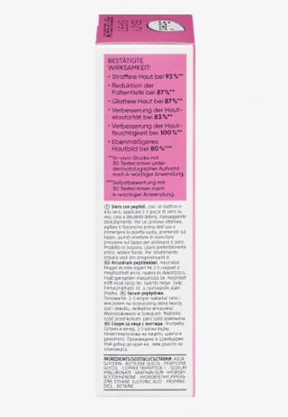 Balea Serum Beauty Expert Peptide, Сыворотка для лица с пептидами: 0,1% пептидов меди + 0,2% гиалуроновой кислоты + 5% глицерина, 30мл